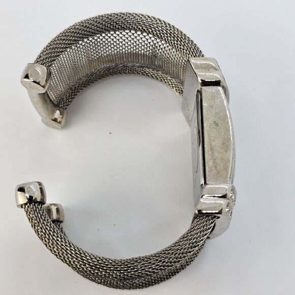 Susan Lucci Cuff Womens Watch White Dial Roman Numerals Gray Band 6" New Battery - Picture 11 of 12